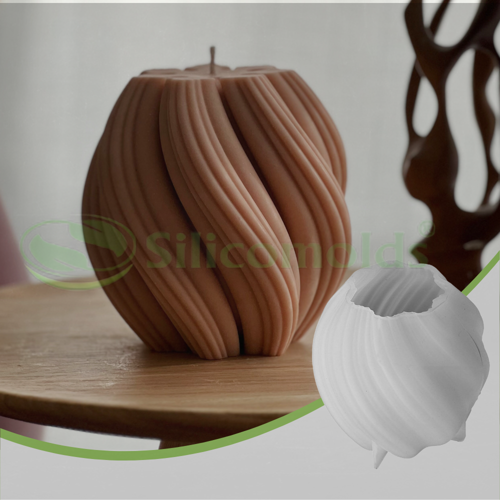 SILICOMOLDS - Swirl candle mold-CM034